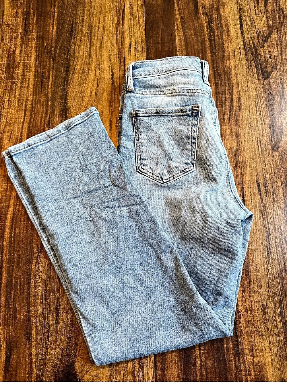 Just Black Denim Straight Leg Jeans in Blue Waist 28 Like New